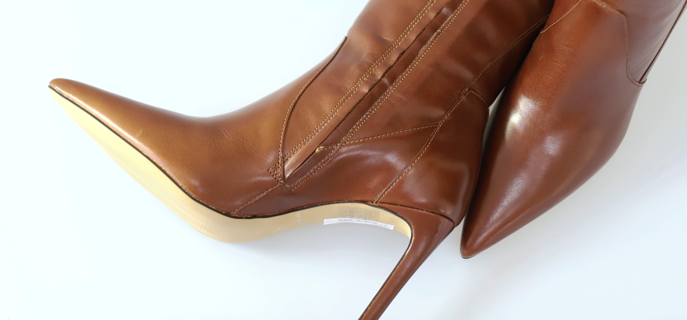 Bota longa salto fino sale