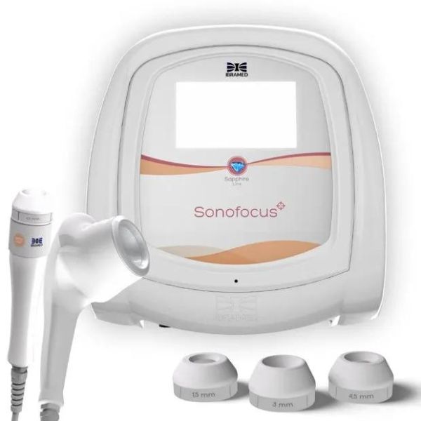 O Sonofocus Ibramed é um equipamento de ultrassom microfocado e macrofocado utilizado nos tratamentos corporais e faciais.