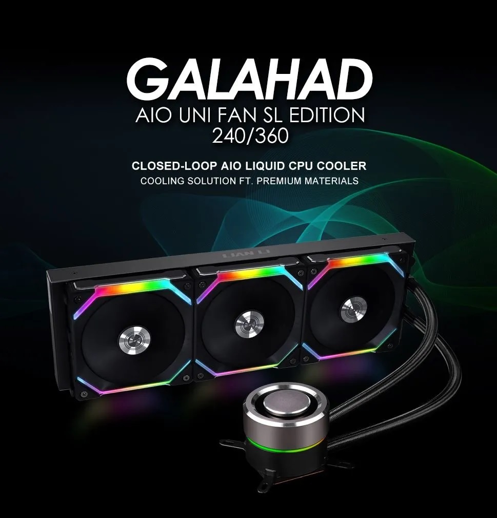 Water Cooler Lian Li Galahad AIO UNI FAN SL120 RGB 360mm IntelAMD