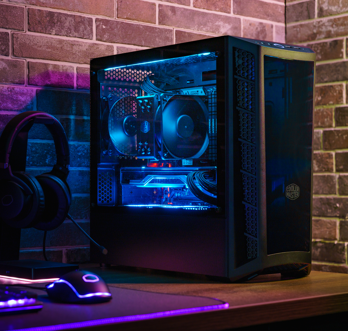 Gabinete Gamer CoolerMaster Masterbox, MB311L, Lateral de Vidro