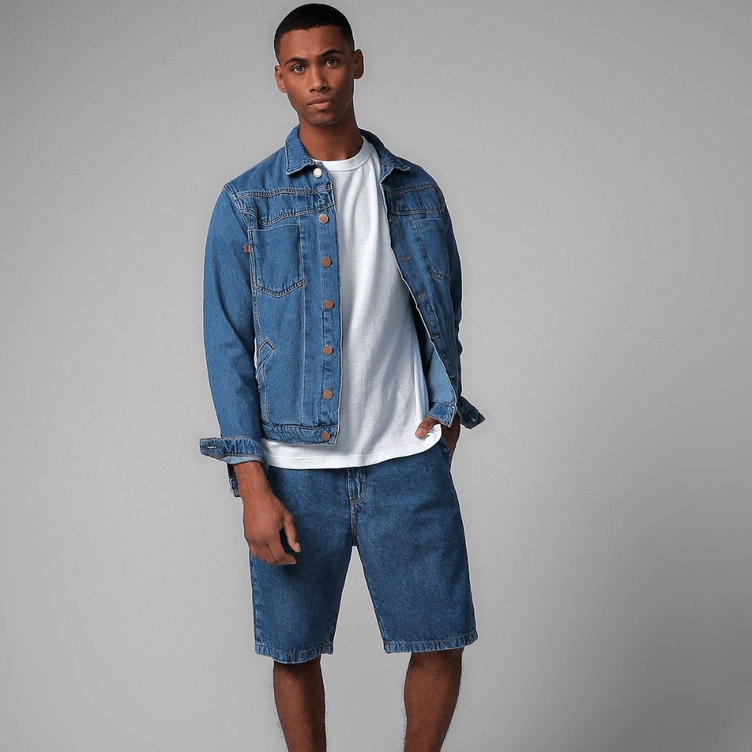 Como Usar Bermuda Jeans Masculina Durante o Ver o Inteiro